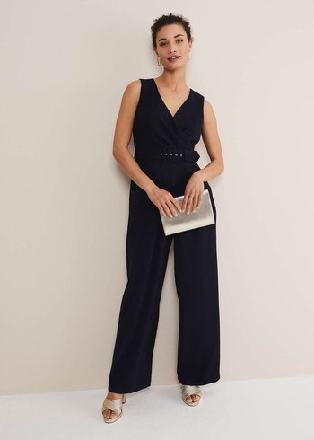 Phase Eight Lissia Wide Leg Jumpsuit Navy Canada | FKSBIM-485